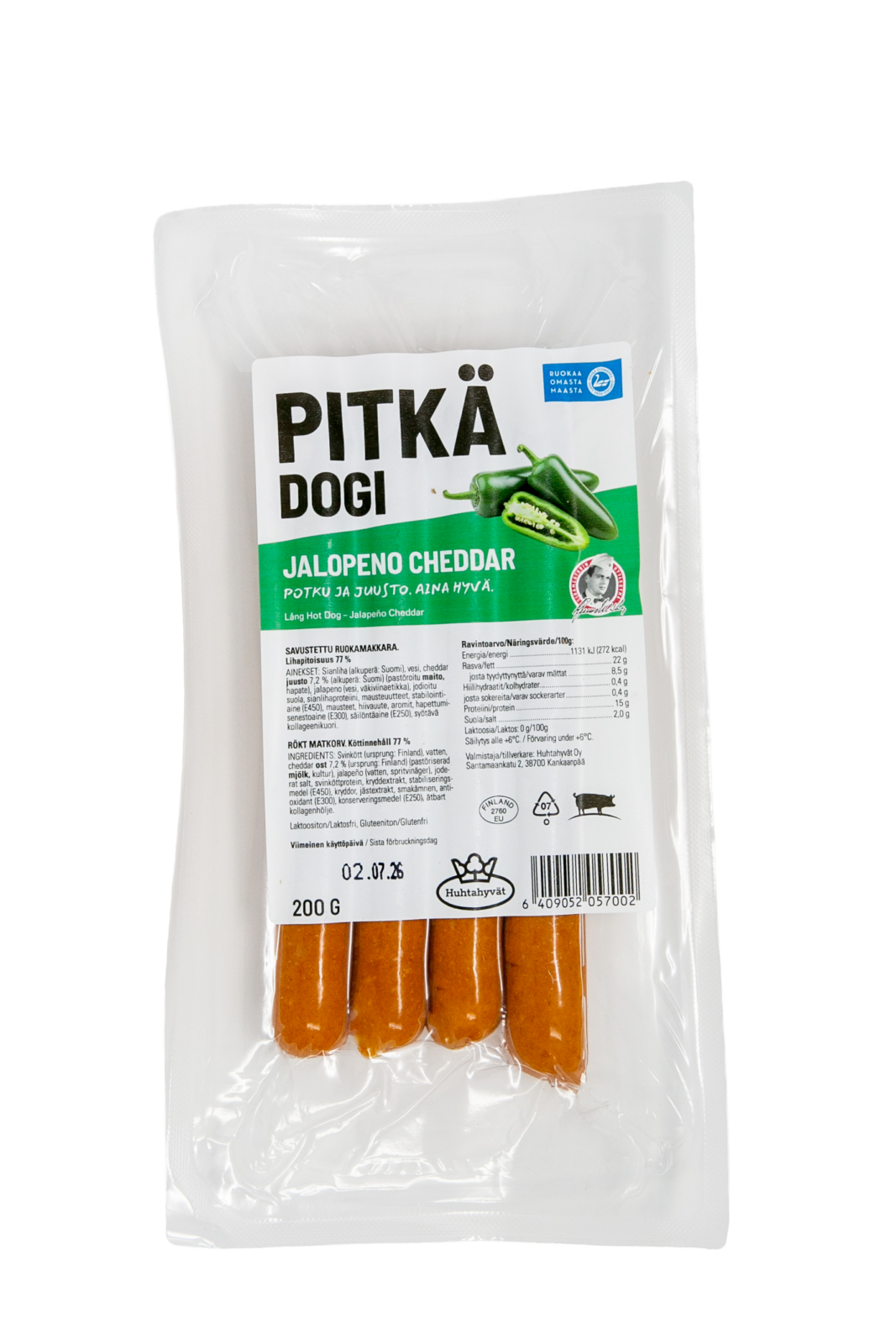 Pitkä dogi – Jalopeno Cheddar